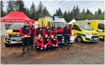 Poste de secours Véhicules, Tente, Personnels